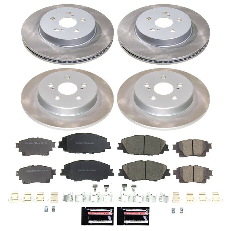 Power Stop SC8362 - Front And Rear Z17 Evolution Pad And Semi-Coated Rotor Kit vehicle fitment brake part