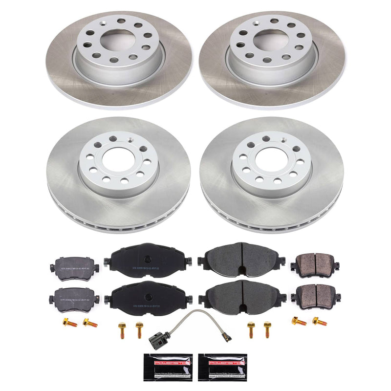 Power Stop SC8363 - Front And Rear Z17 Evolution Pad And Semi-Coated Rotor Kit vehicle fitment brake part