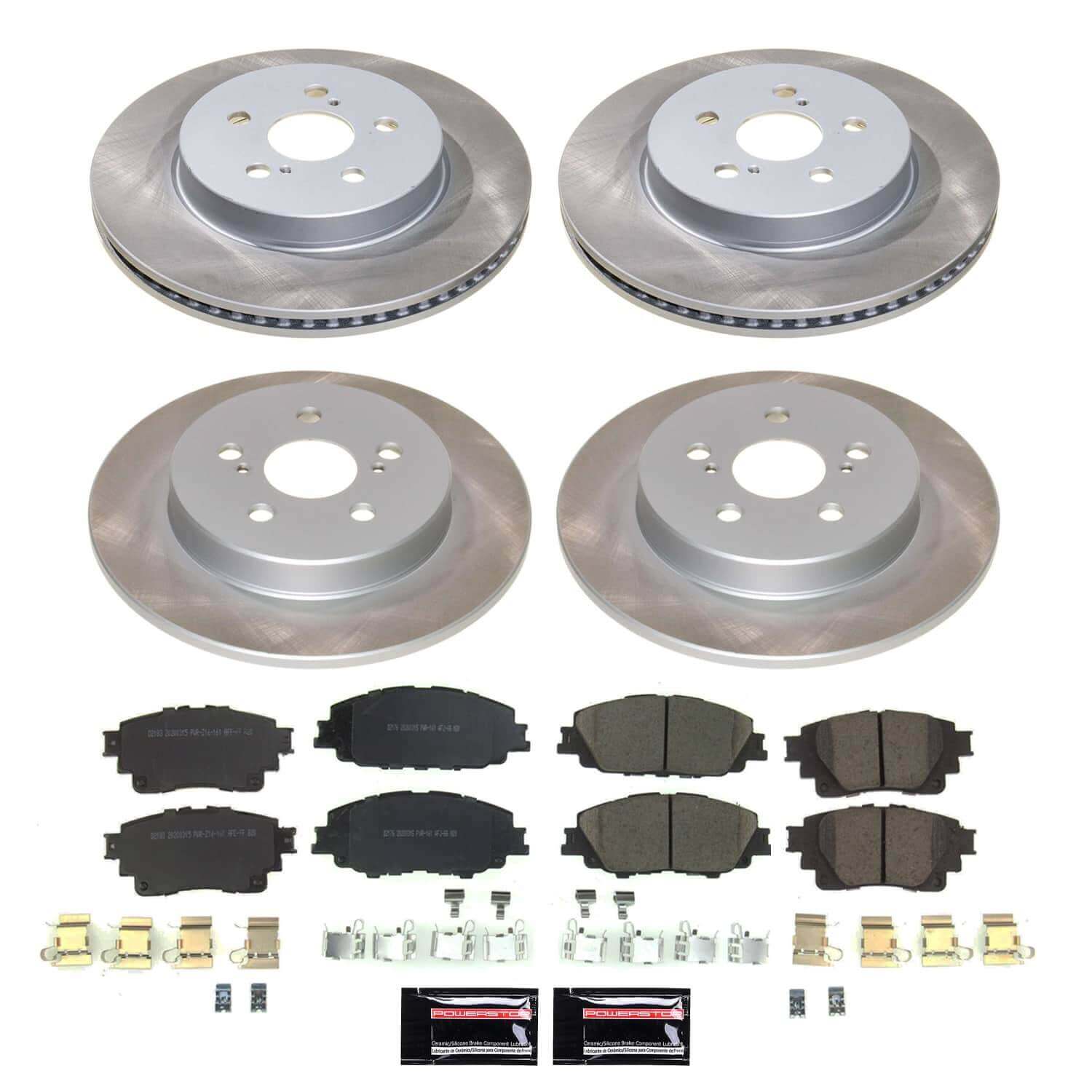 Power Stop SC8390 - Front And Rear Z17 Evolution Pad And Semi-Coated Rotor Kit vehicle fitment brake part
