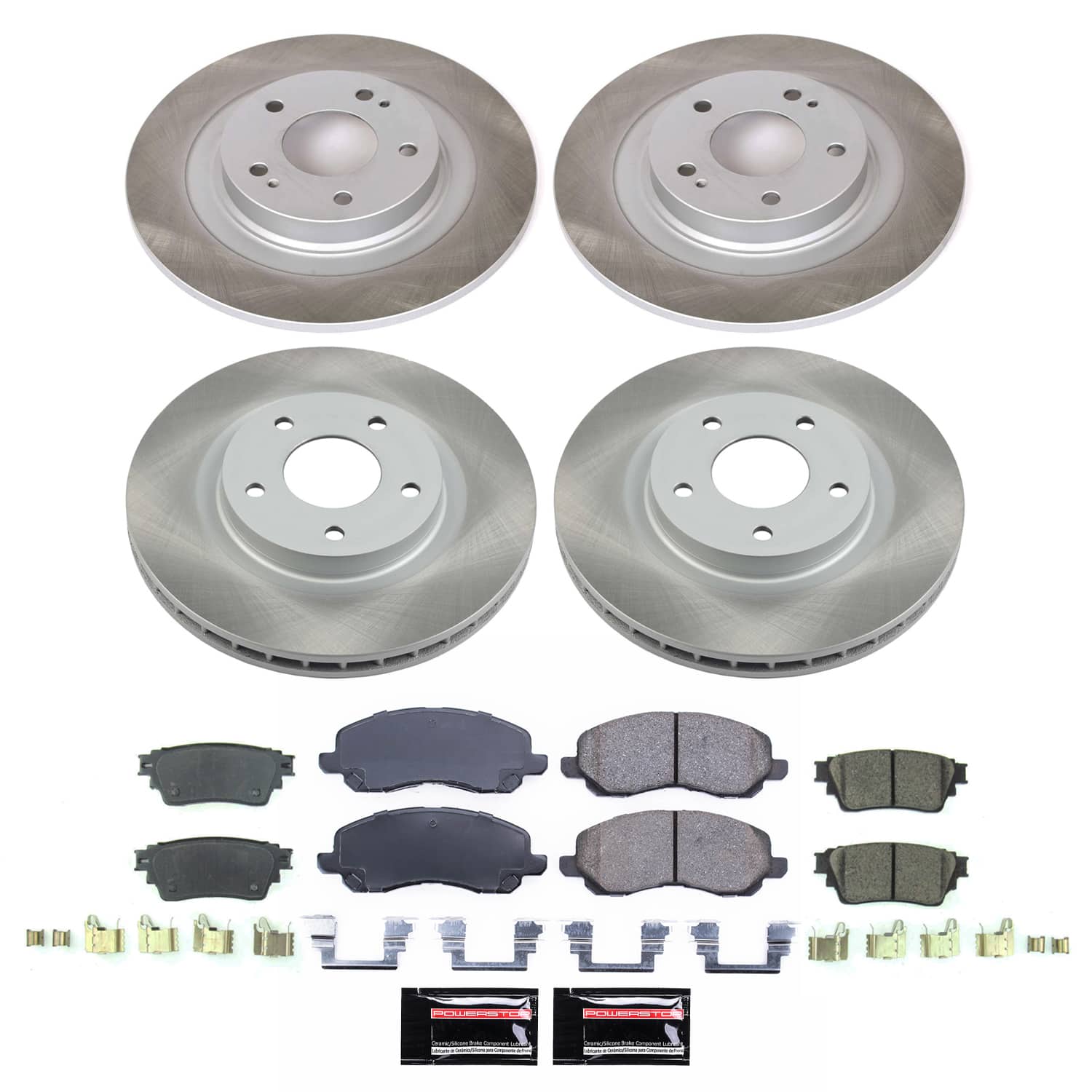Power Stop SC8397 - Front And Rear Z17 Evolution Pad And Semi-Coated Rotor Kit vehicle fitment brake part
