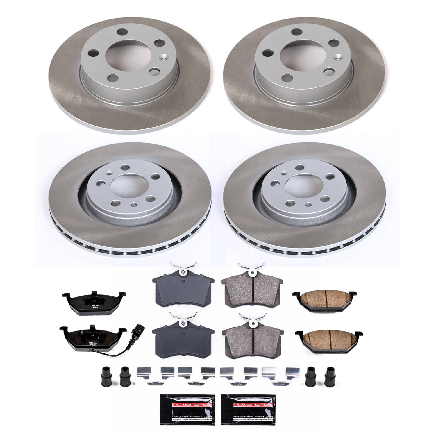Power Stop SC840 - Front And Rear Z17 Evolution Pad And Semi-Coated Rotor Kit vehicle fitment brake part