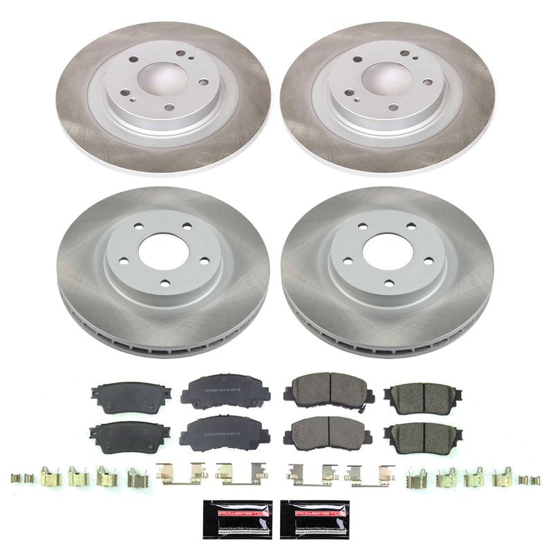 Power Stop SC8460 - Front And Rear Z17 Evolution Pad And Semi-Coated Rotor Kit vehicle fitment brake part