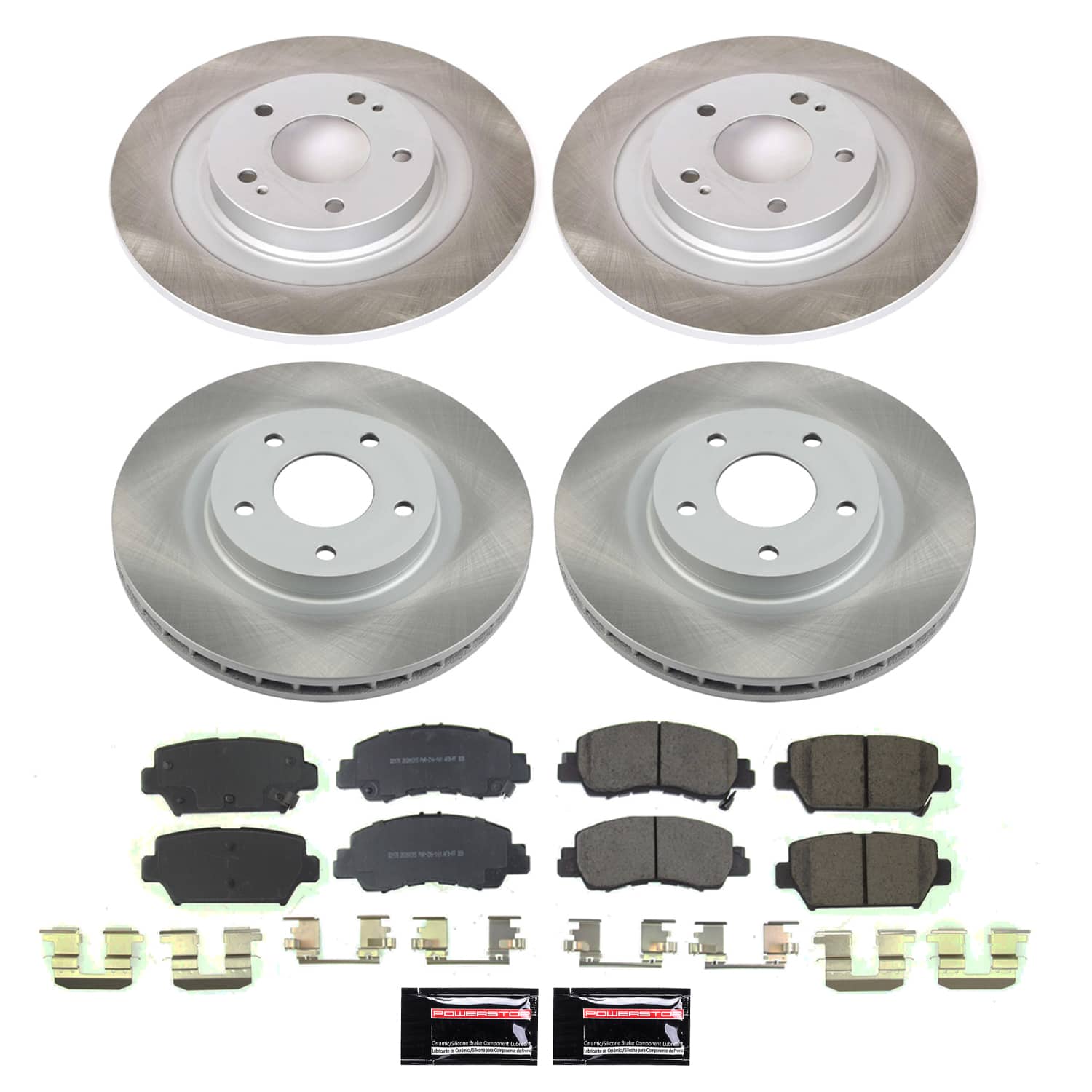 Power Stop SC8461 - Front And Rear Z17 Evolution Pad And Semi-Coated Rotor Kit vehicle fitment brake part