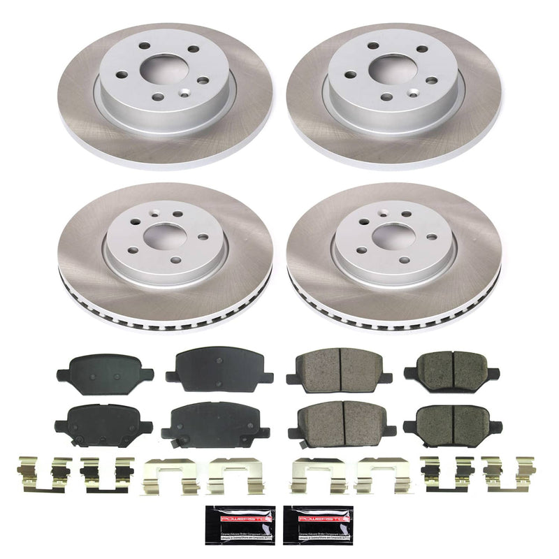 Power Stop SC8505 - Front And Rear Z17 Evolution Pad And Semi-Coated Rotor Kit vehicle fitment brake part