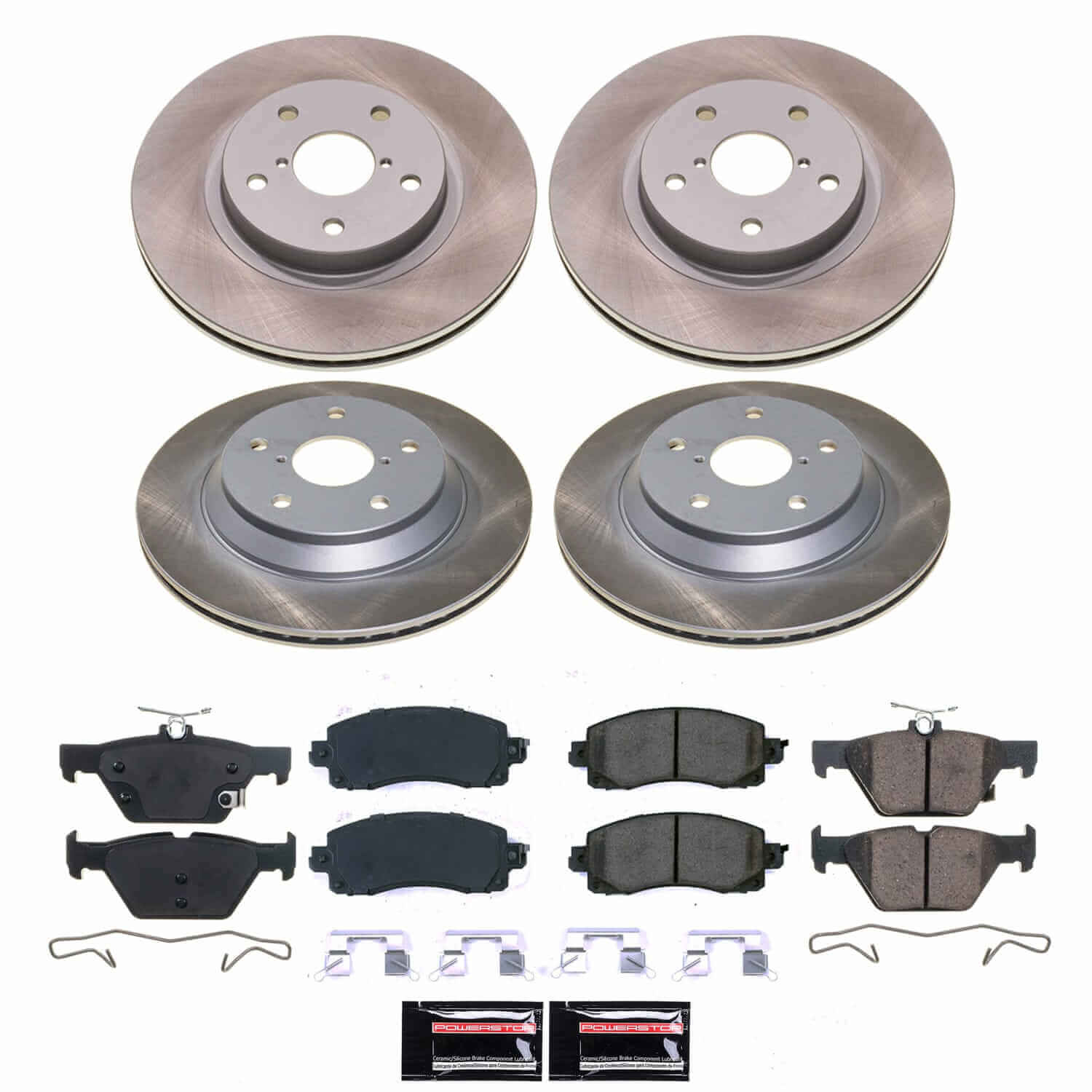 Power Stop SC8520 - Front And Rear Z17 Evolution Pad And Semi-Coated Rotor Kit vehicle fitment brake part