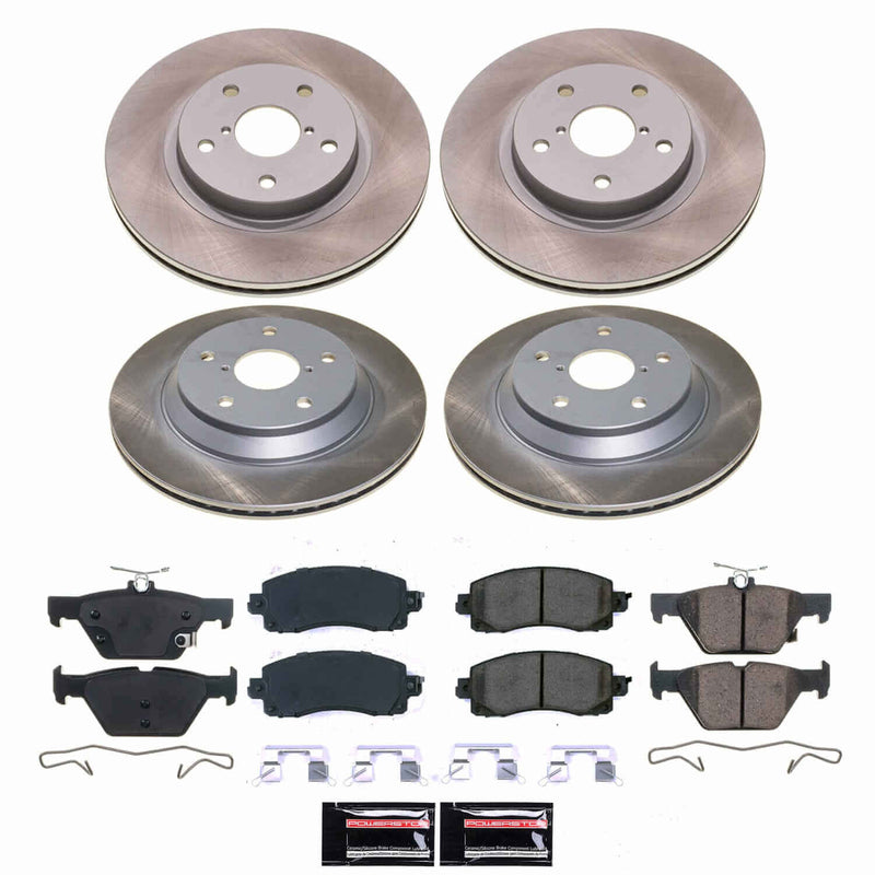 Power Stop SC8520 - Front And Rear Z17 Evolution Pad And Semi-Coated Rotor Kit vehicle fitment brake part