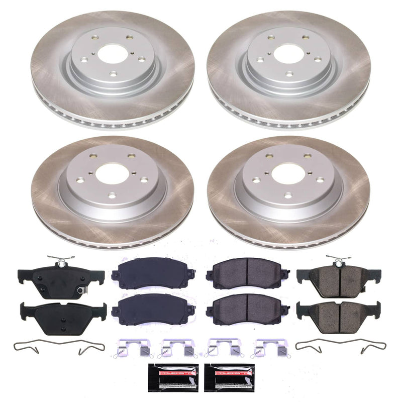 Power Stop SC8521 - Front And Rear Z17 Evolution Pad And Semi-Coated Rotor Kit vehicle fitment brake part