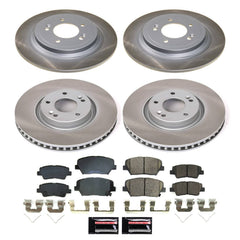 Power Stop SC8612 - Front And Rear Z17 Evolution Pad And Semi-Coated Rotor Kit vehicle fitment brake part