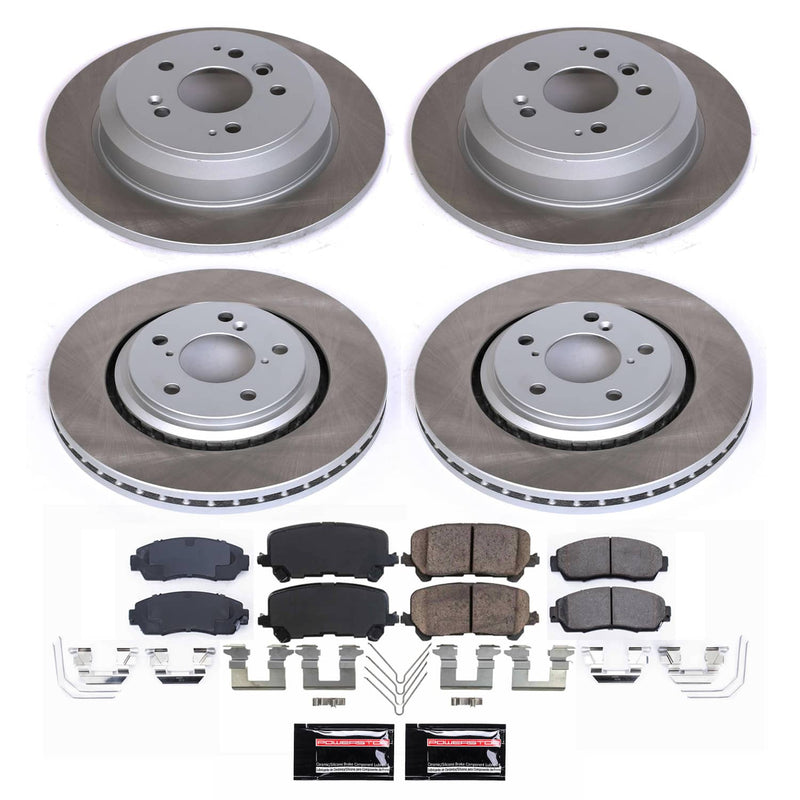Power Stop SC8613 - Front And Rear Z17 Evolution Pad And Semi-Coated Rotor Kit vehicle fitment brake part