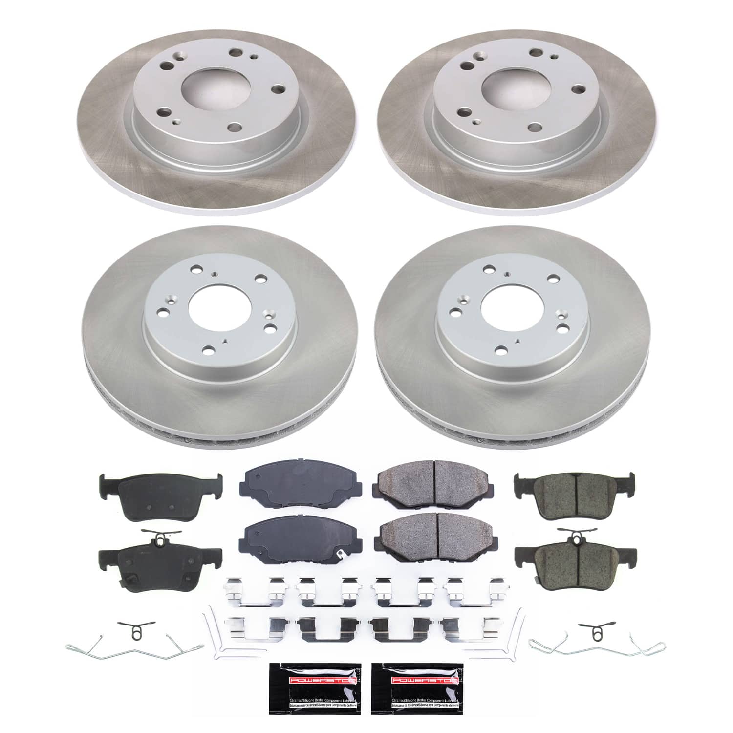 Power Stop SC8620 - Front And Rear Z17 Evolution Pad And Semi-Coated Rotor Kit vehicle fitment brake part