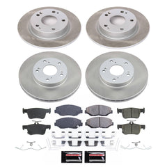 Power Stop SC8620 - Front And Rear Z17 Evolution Pad And Semi-Coated Rotor Kit vehicle fitment brake part