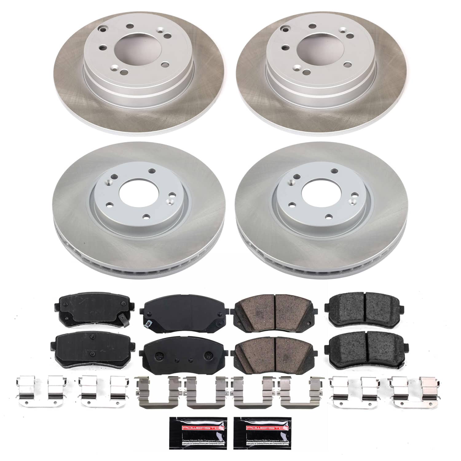 Power Stop SC8628 - Front And Rear Z17 Evolution Pad And Semi-Coated Rotor Kit vehicle fitment brake part