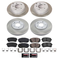 Power Stop SC8628 - Front And Rear Z17 Evolution Pad And Semi-Coated Rotor Kit vehicle fitment brake part
