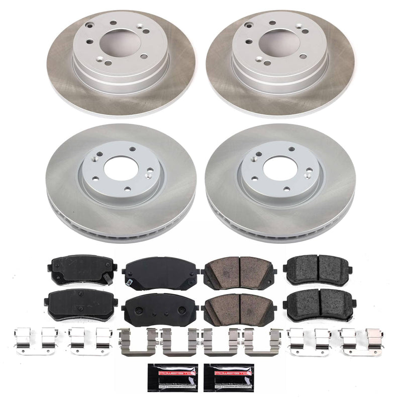 Power Stop SC8628 - Front And Rear Z17 Evolution Pad And Semi-Coated Rotor Kit vehicle fitment brake part