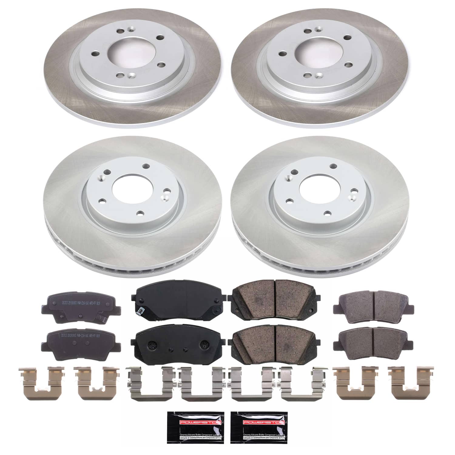 Power Stop SC8629 - Front And Rear Z17 Evolution Pad And Semi-Coated Rotor Kit vehicle fitment brake part