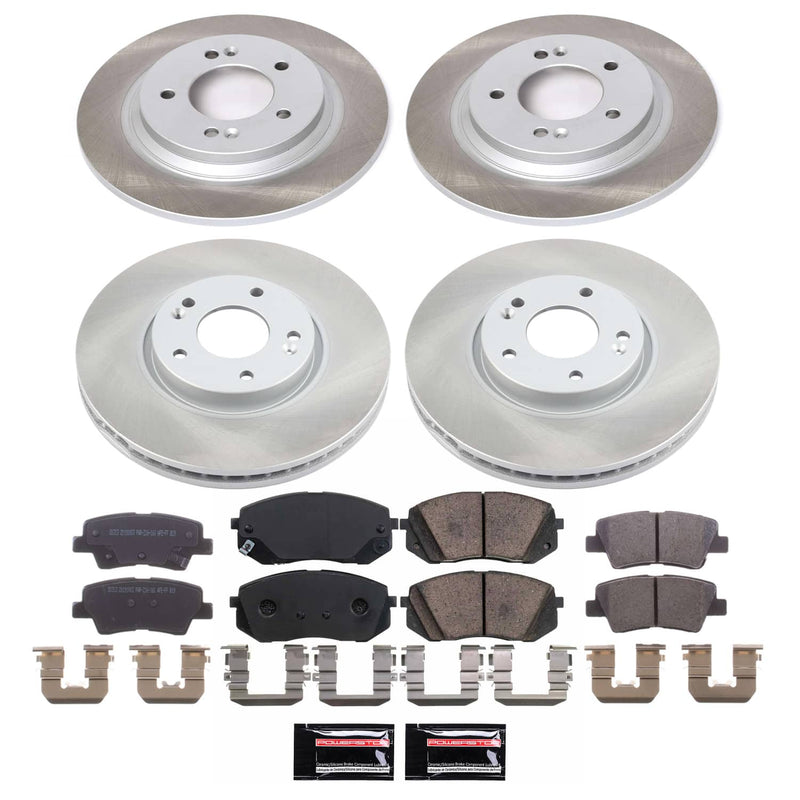 Power Stop SC8629 - Front And Rear Z17 Evolution Pad And Semi-Coated Rotor Kit vehicle fitment brake part