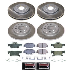 Power Stop SC8632 - Front And Rear Z17 Evolution Pad And Semi-Coated Rotor Kit vehicle fitment brake part