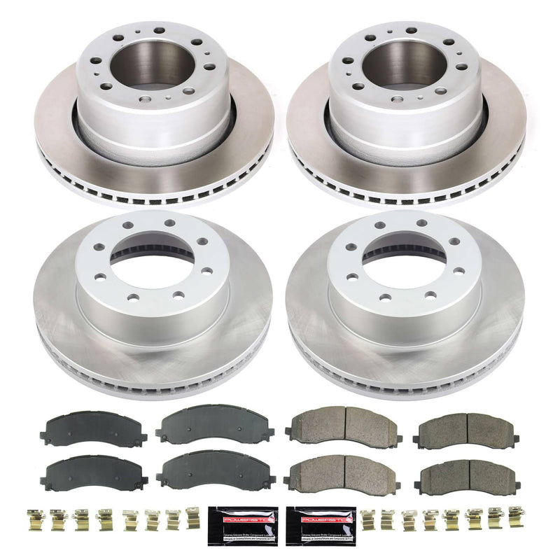 Power Stop SC8640 - Front And Rear Z17 Evolution Pad And Semi-Coated Rotor Kit vehicle fitment brake part