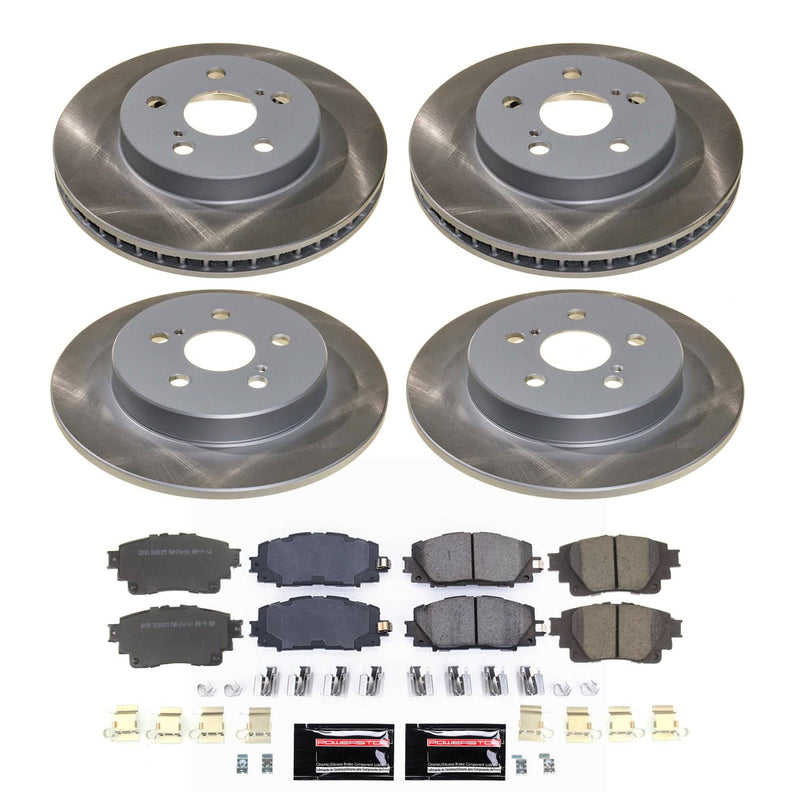 Power Stop SC8664 - Front And Rear Z17 Evolution Pad And Semi-Coated Rotor Kit vehicle fitment brake part