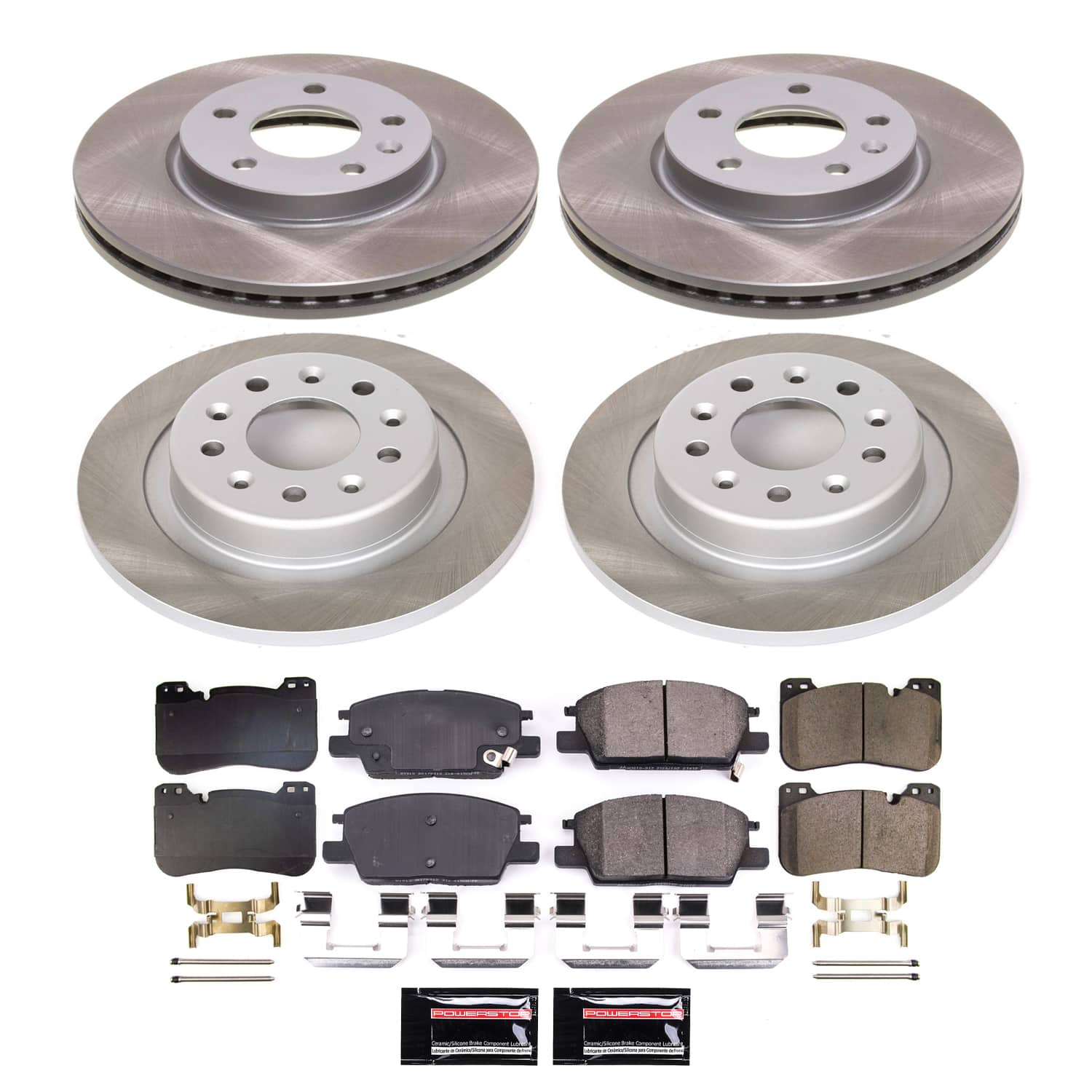 Power Stop SC8685 - Front And Rear Z17 Evolution Pad And Semi-Coated Rotor Kit vehicle fitment brake part