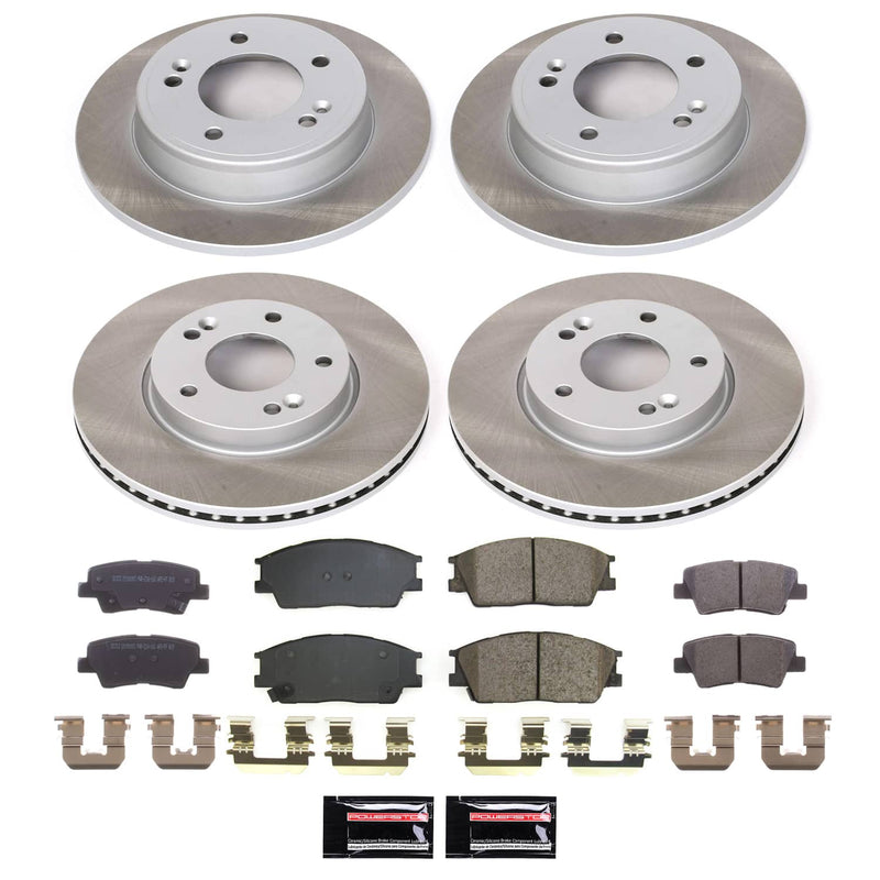 Power Stop SC8686 - Front And Rear Z17 Evolution Pad And Semi-Coated Rotor Kit vehicle fitment brake part