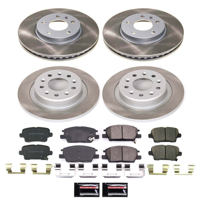 Power Stop SC8689 - Front And Rear Z17 Evolution Pad And Semi-Coated Rotor Kit vehicle fitment brake part