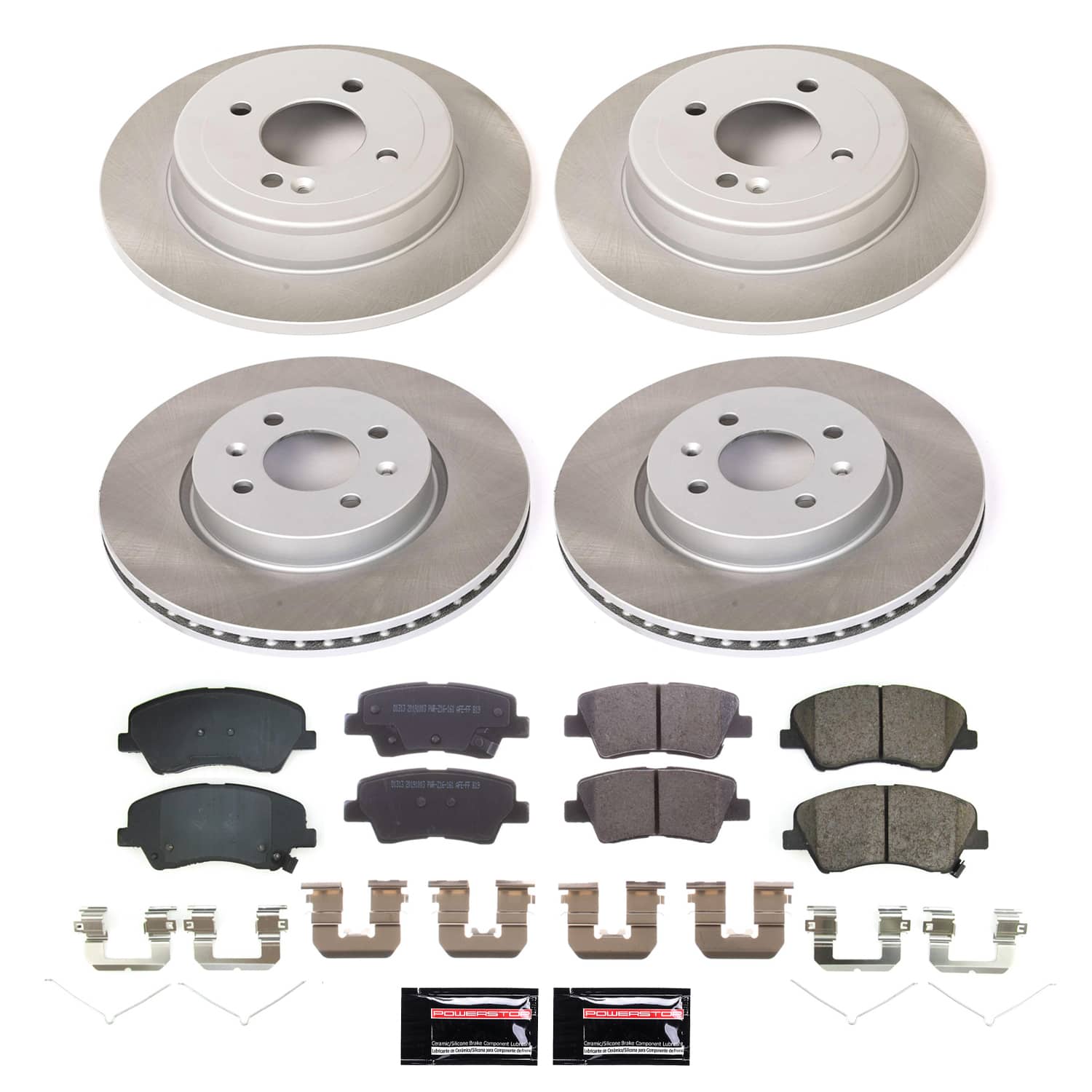Power Stop SC8724 - Front And Rear Z17 Evolution Pad And Semi-Coated Rotor Kit vehicle fitment brake part