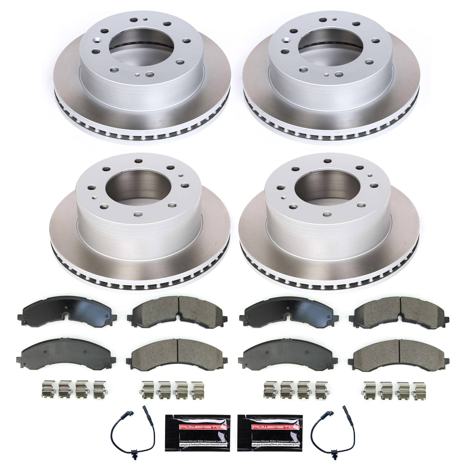 Power Stop SC8732 - Front And Rear Z17 Evolution Pad And Semi-Coated Rotor Kit vehicle fitment brake part