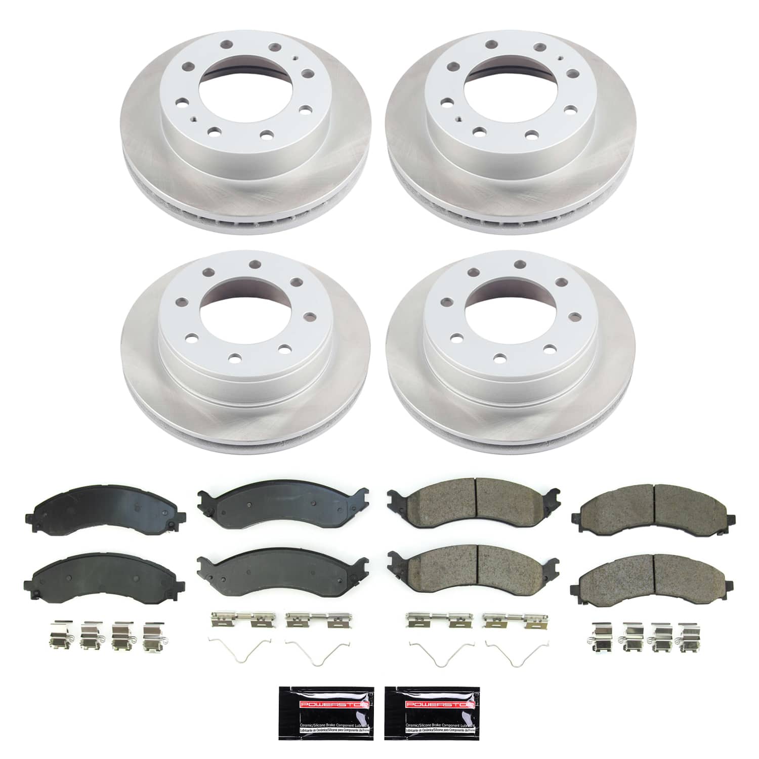 Power Stop SC8798 - Front And Rear Z17 Evolution Pad And Semi-Coated Rotor Kit vehicle fitment brake part
