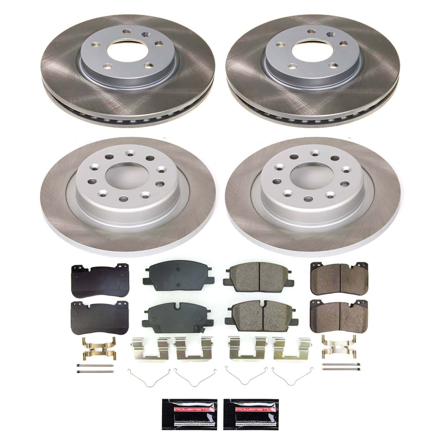 Power Stop SC8799 - Front And Rear Z17 Evolution Pad And Semi-Coated Rotor Kit vehicle fitment brake part