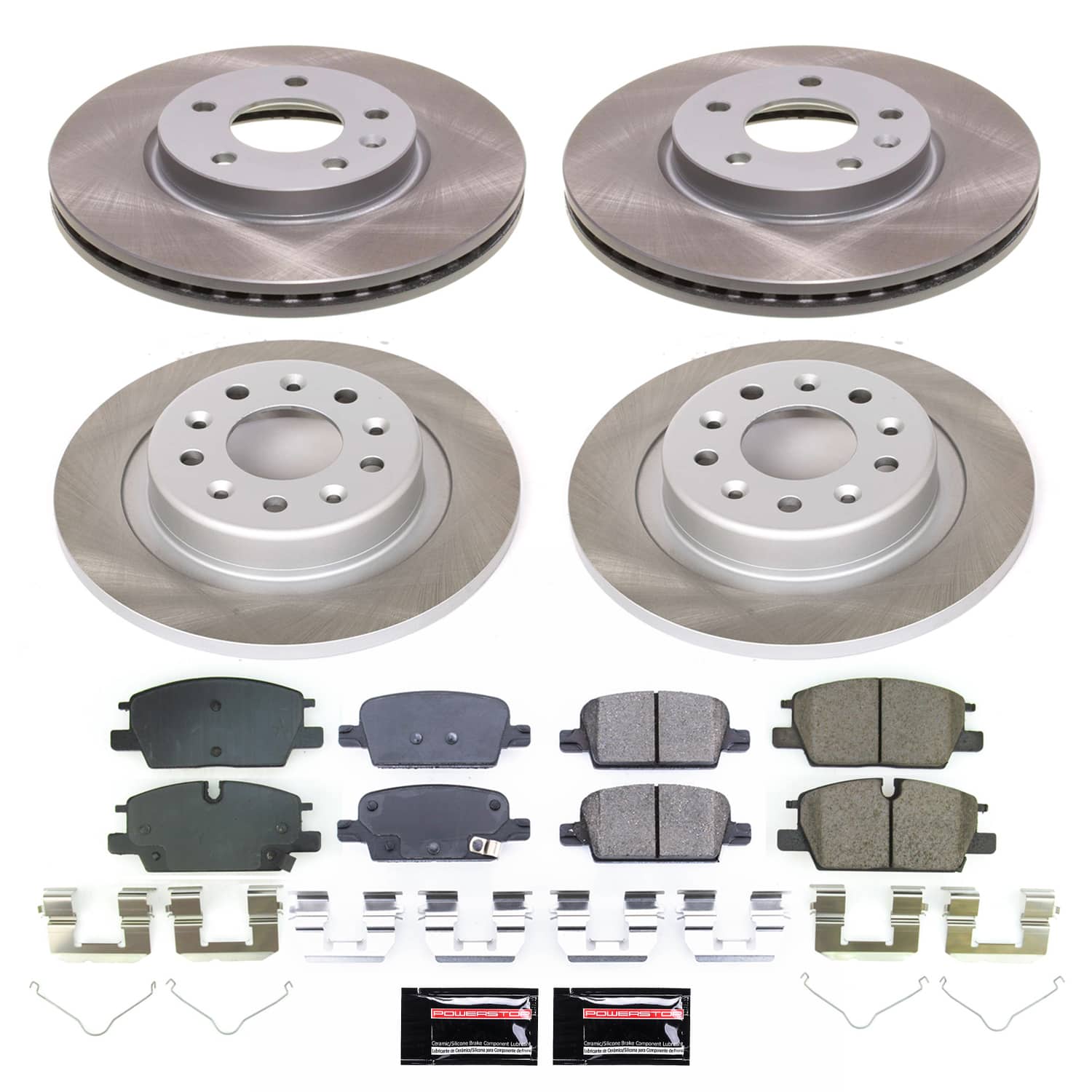Power Stop SC8800 - Front And Rear Z17 Evolution Pad And Semi-Coated Rotor Kit vehicle fitment brake part