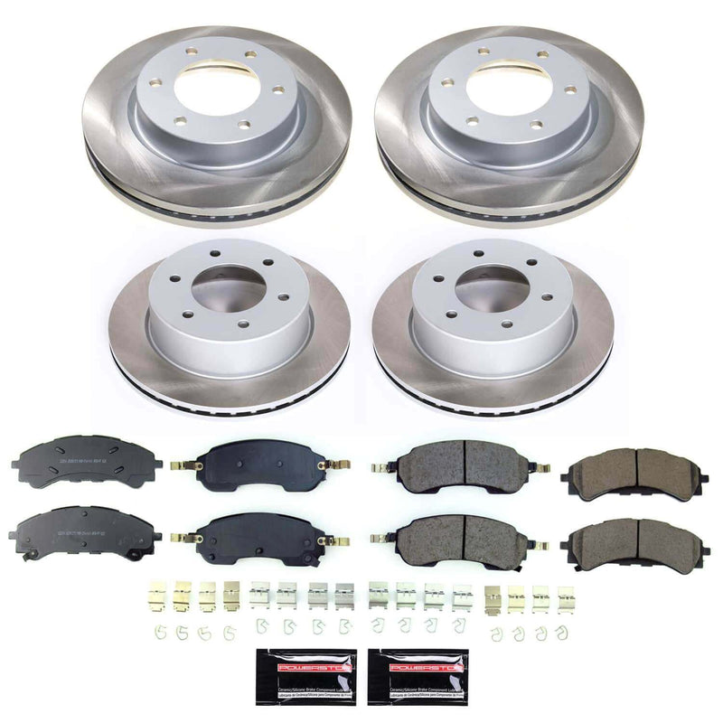 Power Stop SC8802 - Front And Rear Z17 Evolution Pad And Semi-Coated Rotor Kit vehicle fitment brake part