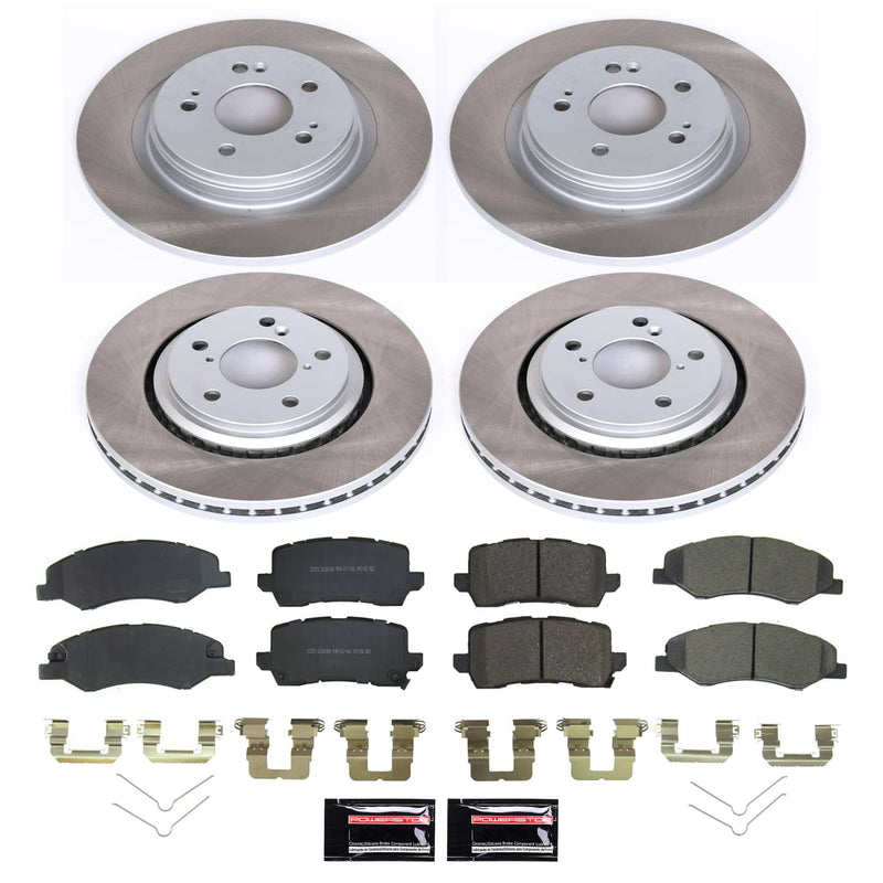 Power Stop SC8807 - Front And Rear Z17 Evolution Pad And Semi-Coated Rotor Kit vehicle fitment brake part