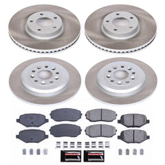 Power Stop SC8847 - Front And Rear Z17 Evolution Pad And Semi-Coated Rotor Kit vehicle fitment brake part