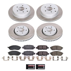 Power Stop SC8878 - Front And Rear Z17 Evolution Pad And Semi-Coated Rotor Kit vehicle fitment brake part