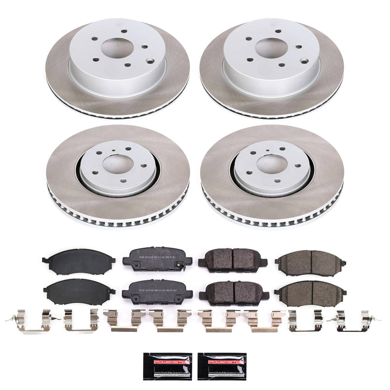 Power Stop SC8878 - Front And Rear Z17 Evolution Pad And Semi-Coated Rotor Kit vehicle fitment brake part