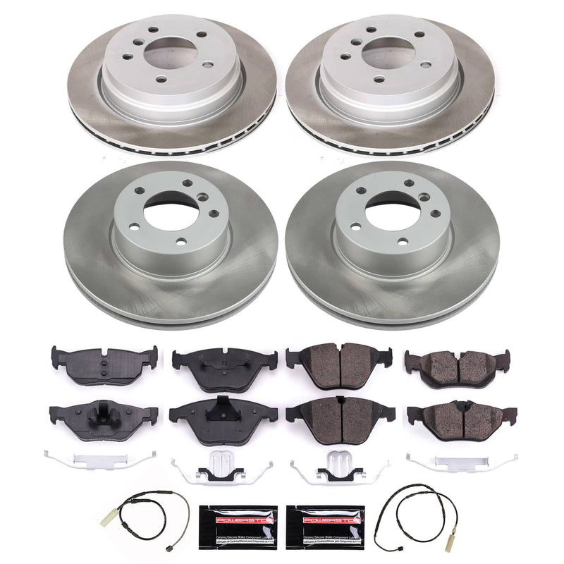 Power Stop SC8882 - Front And Rear Z17 Evolution Pad And Semi-Coated Rotor Kit vehicle fitment brake part