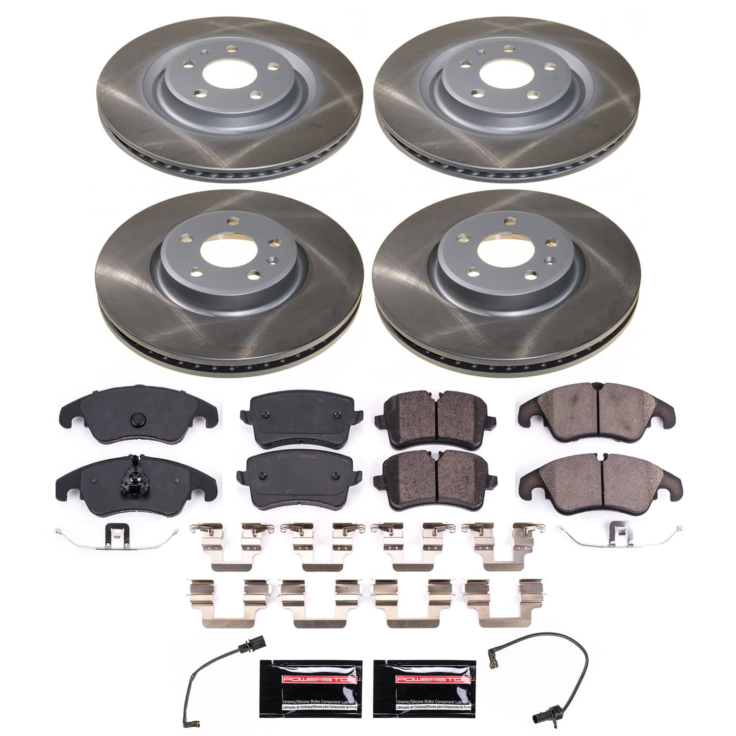 Power Stop SC8883 - Front And Rear Z17 Evolution Pad And Semi-Coated Rotor Kit vehicle fitment brake part