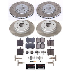 Power Stop SC8913 - Front And Rear Z17 Evolution Pad And Semi-Coated Rotor Kit vehicle fitment brake part