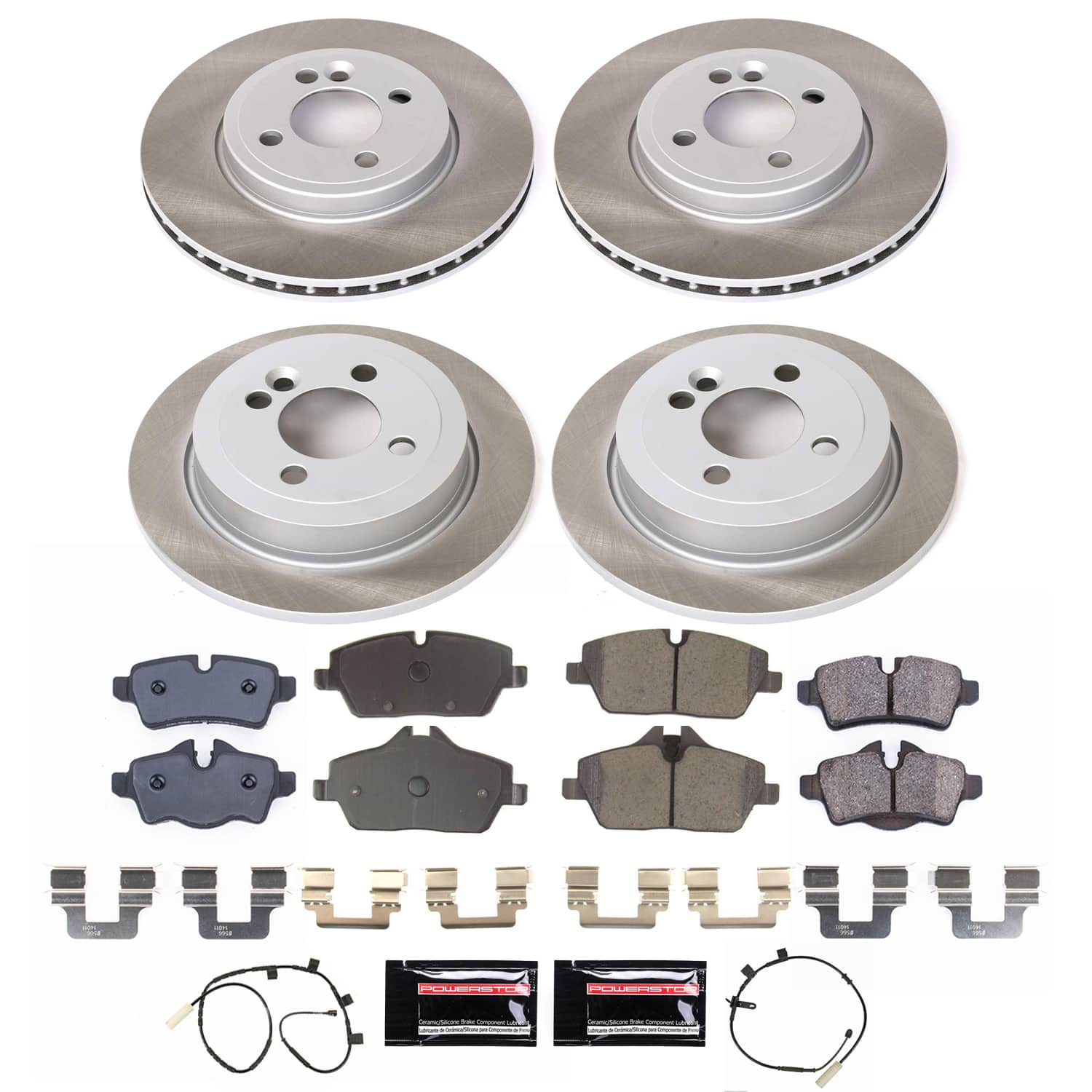 Power Stop SC8914 - Front And Rear Z17 Evolution Pad And Semi-Coated Rotor Kit vehicle fitment brake part