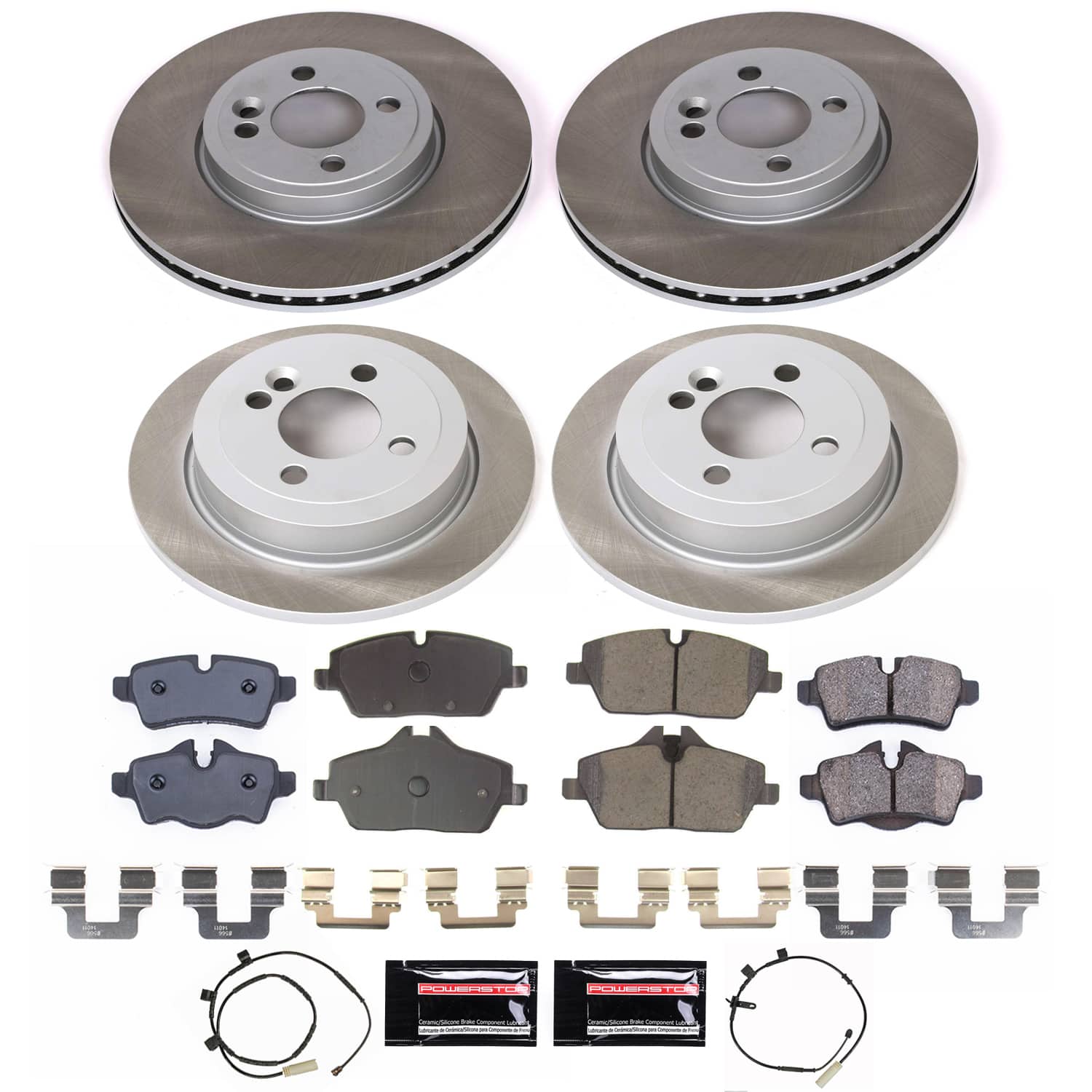 Power Stop SC8915 - Front And Rear Z17 Evolution Pad And Semi-Coated Rotor Kit vehicle fitment brake part