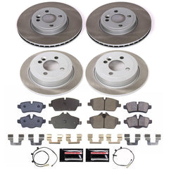 Power Stop SC8915 - Front And Rear Z17 Evolution Pad And Semi-Coated Rotor Kit vehicle fitment brake part
