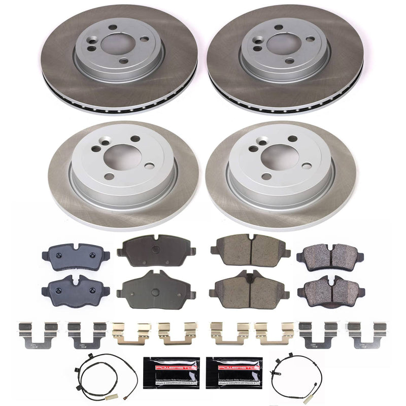 Power Stop SC8915 - Front And Rear Z17 Evolution Pad And Semi-Coated Rotor Kit vehicle fitment brake part