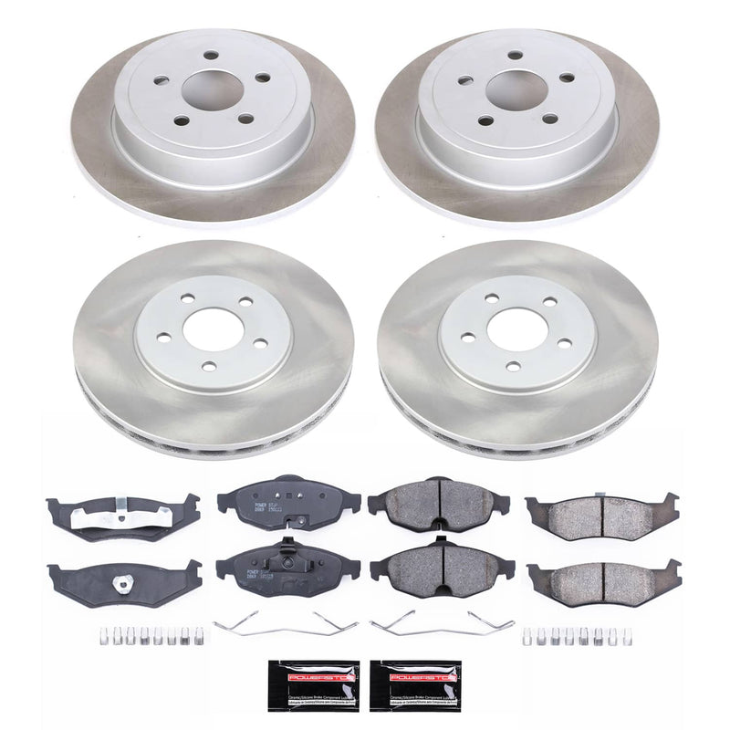 Power Stop SC8969 - Front And Rear Z17 Evolution Pad And Semi-Coated Rotor Kit vehicle fitment brake part