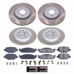 Power Stop SC8970 - Front And Rear Z17 Evolution Pad And Semi-Coated Rotor Kit vehicle fitment brake part