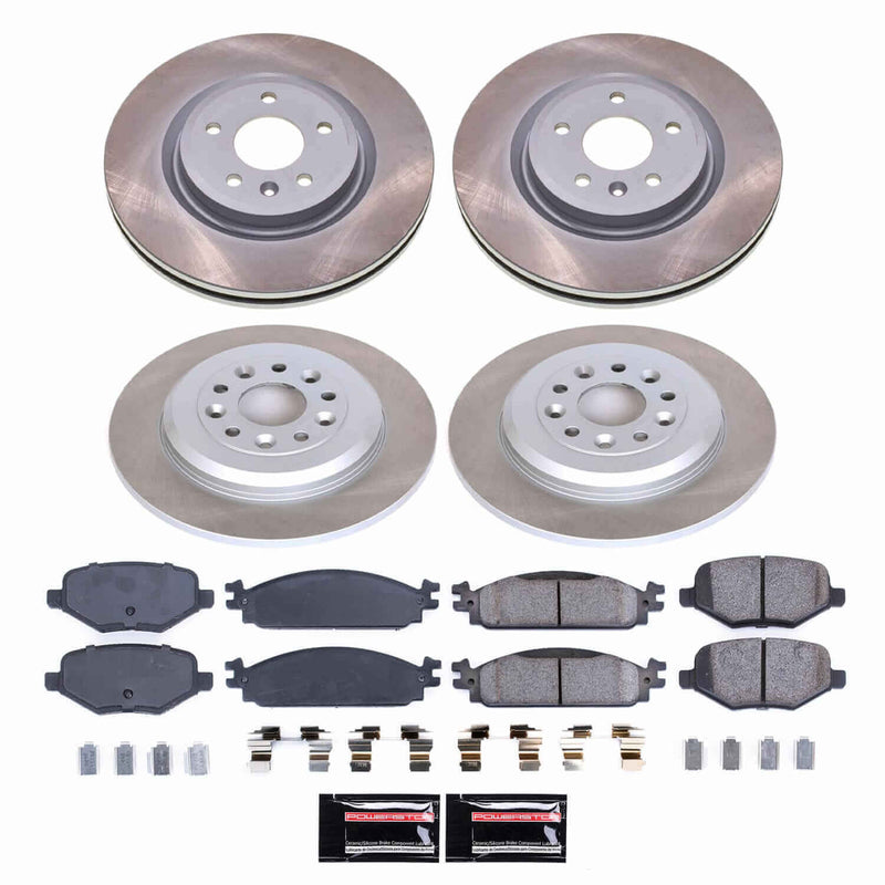 Power Stop SC8970 - Front And Rear Z17 Evolution Pad And Semi-Coated Rotor Kit vehicle fitment brake part