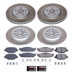Power Stop SC8971 - Front And Rear Z17 Evolution Pad And Semi-Coated Rotor Kit vehicle fitment brake part