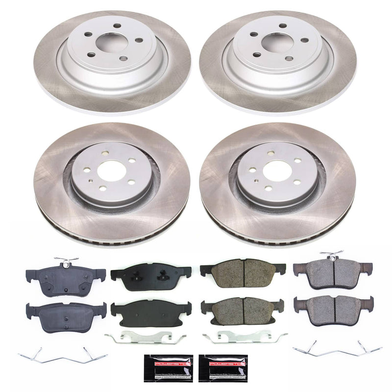 Power Stop SC8974 - Front And Rear Z17 Evolution Pad And Semi-Coated Rotor Kit vehicle fitment brake part