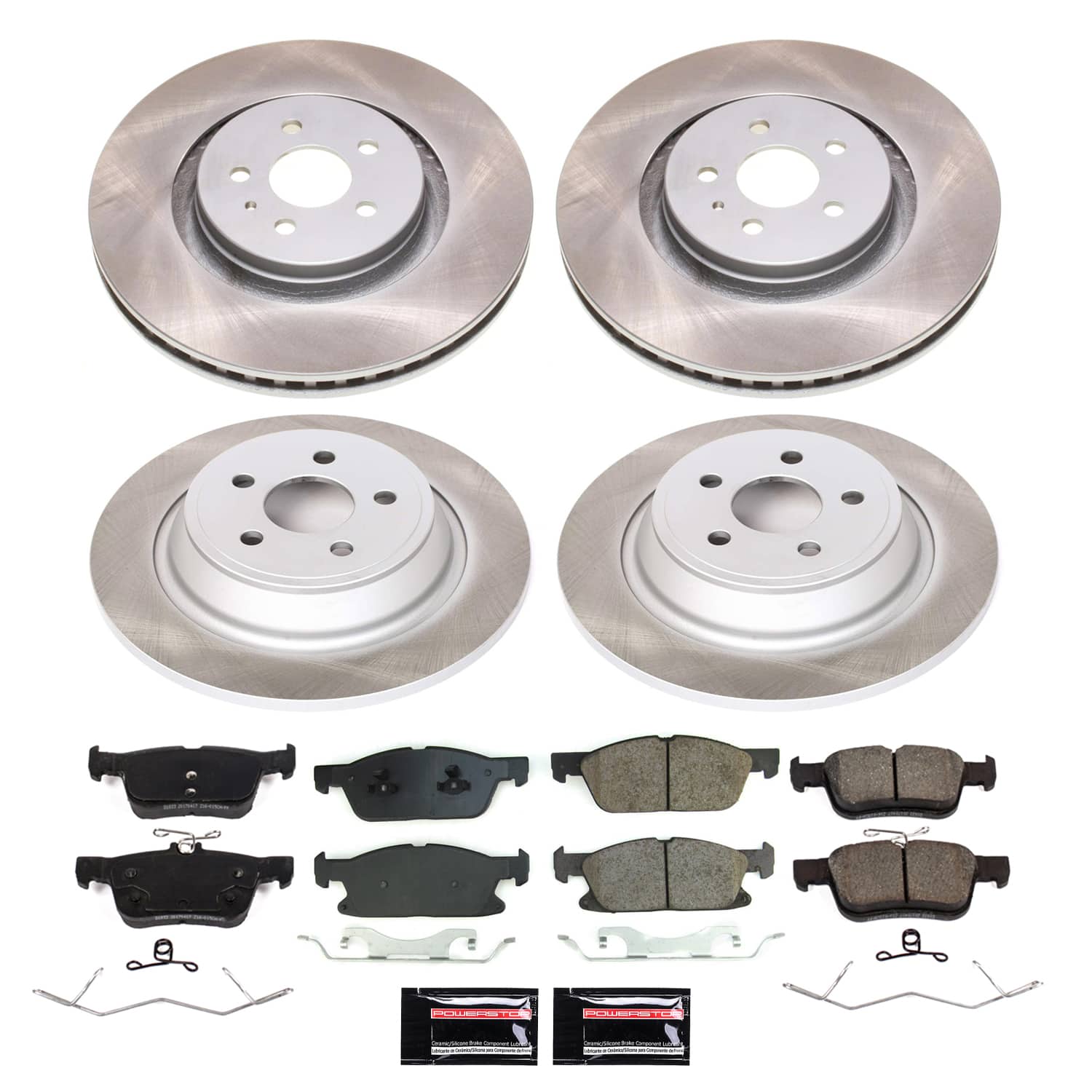 Power Stop SC8975 - Front And Rear Z17 Evolution Pad And Semi-Coated Rotor Kit vehicle fitment brake part