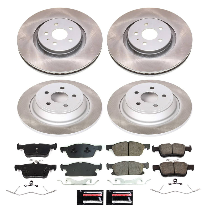 Power Stop SC8975 - Front And Rear Z17 Evolution Pad And Semi-Coated Rotor Kit vehicle fitment brake part